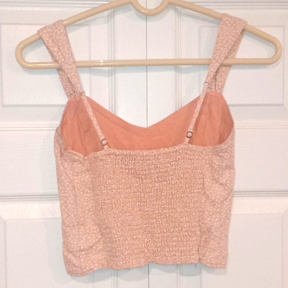 Abercrombie & Fitch Textured Blush Crop Tank Top - Picture 2 of 8
